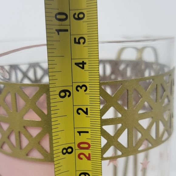 Rare Stunning Vintage Glass Pitcher & 4 Glasses Stars Sun Moons Gold & Pastels - Picture 8 of 12